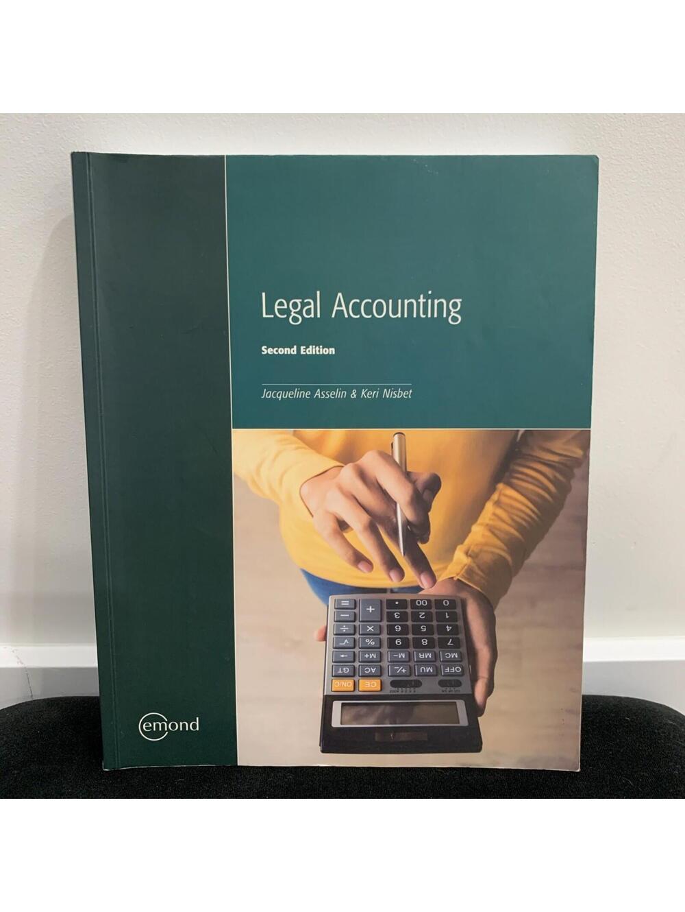 Emond Legal Accounting Second Edition Textbook Like New